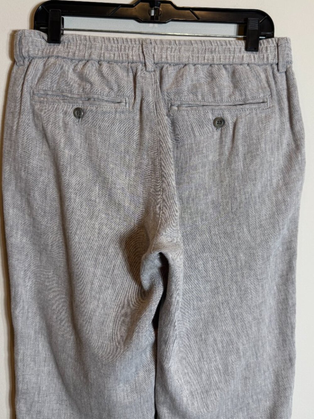 Banana Republic Athletic Linen-Blend Pant Men's 31x34 Gray Chino Preppy Minimal - Picture 9 of 14